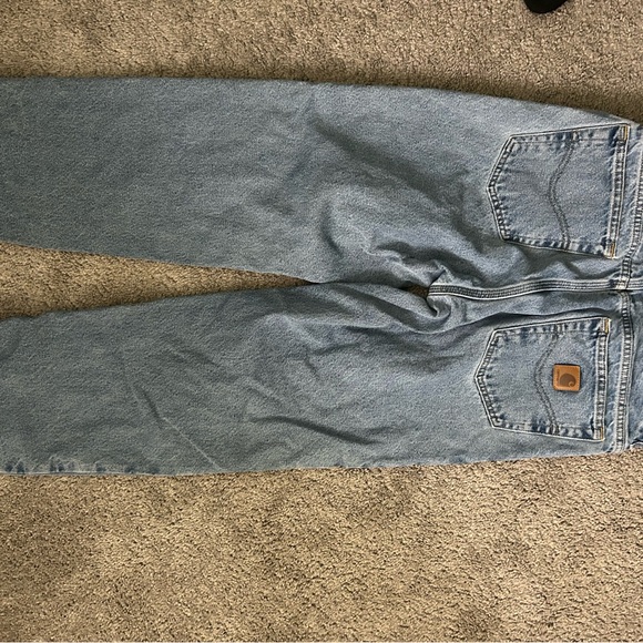 Carhartt Light Blue Denim flannel lined pants - Picture 2 of 5